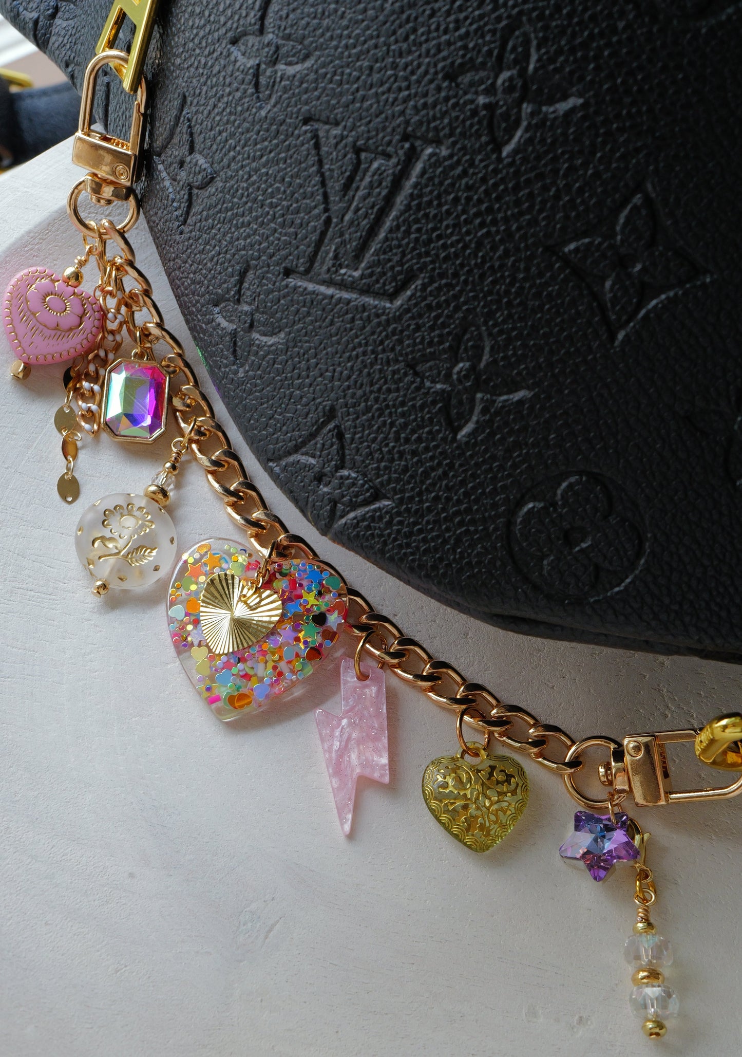 Pink Sand Bag Charm Chain