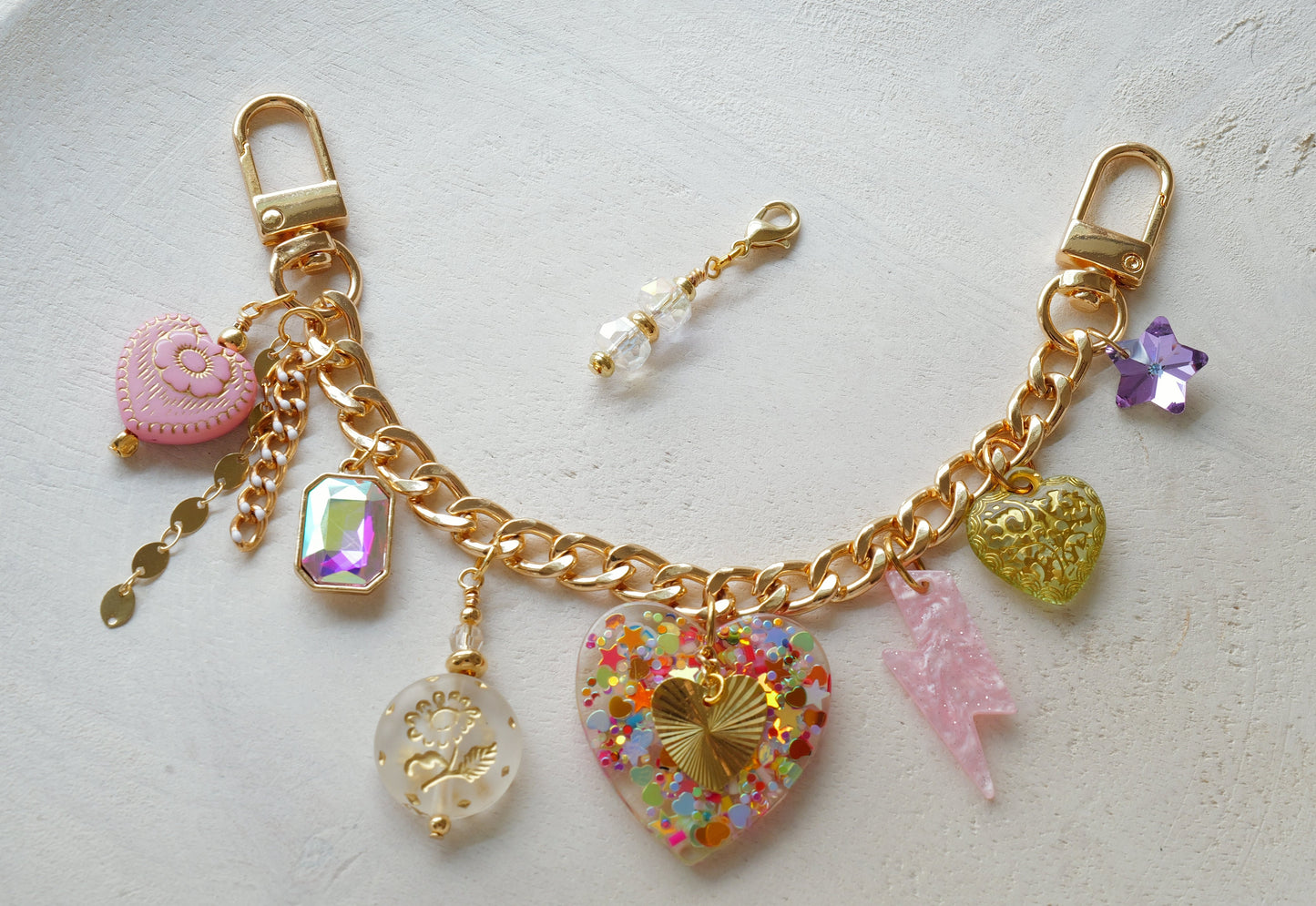 Pink Sand Bag Charm Chain