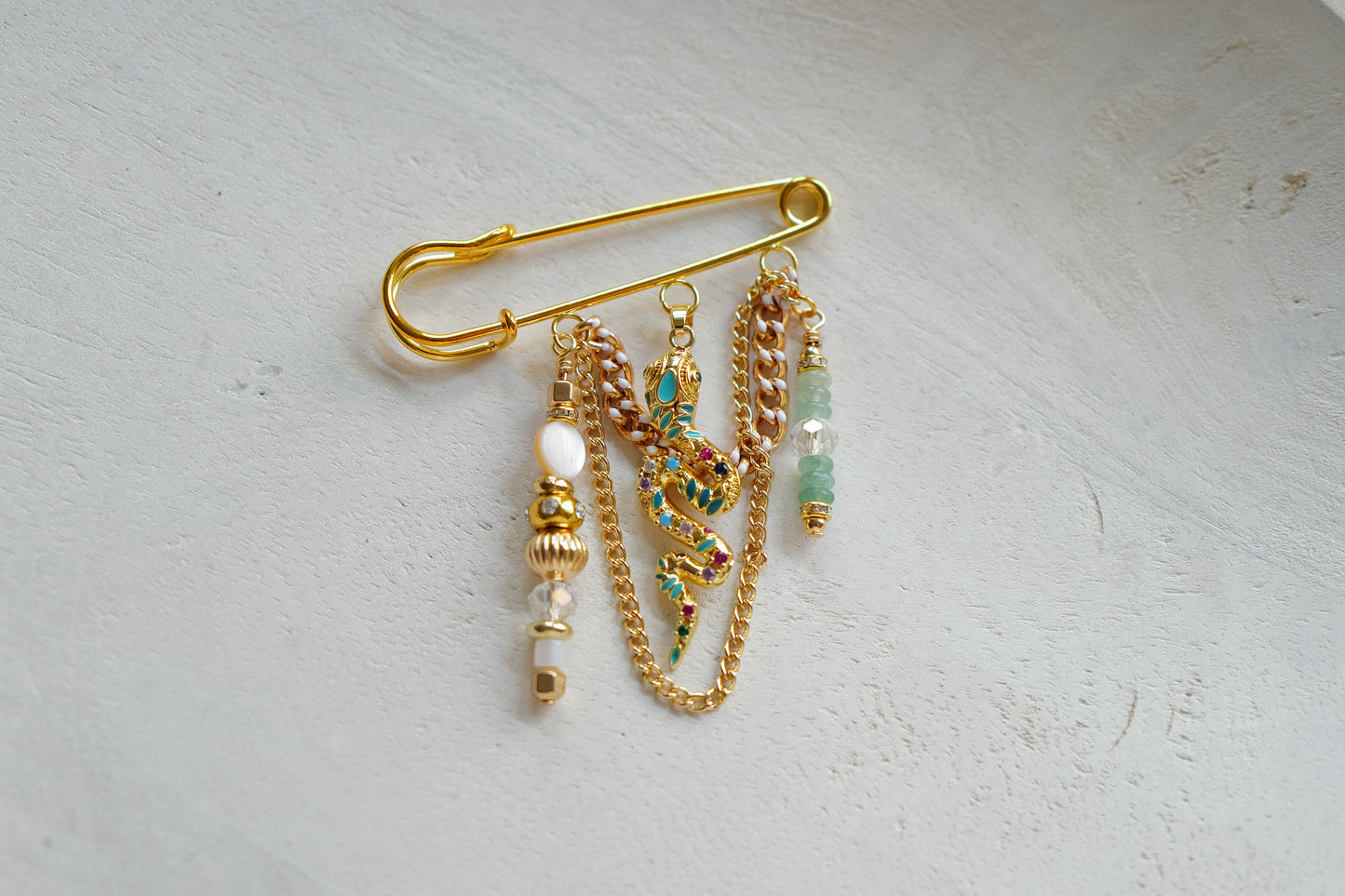 Snake Charmer Brooch Pin