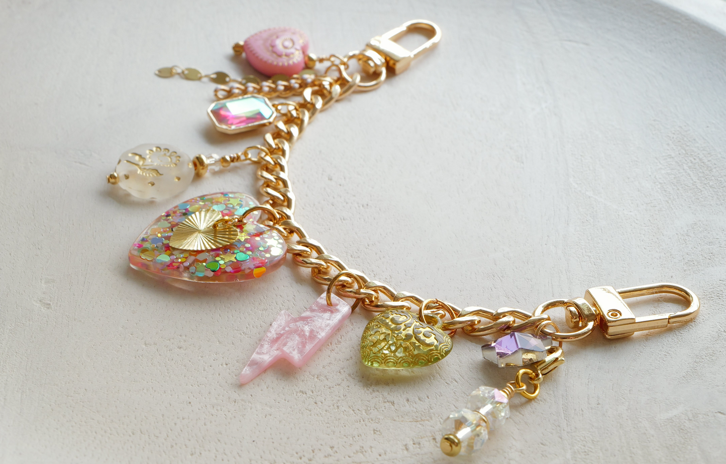 Pink Sand Bag Charm Chain